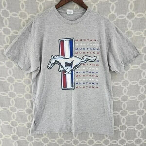 Vintage Mustang Delta Pro Weight Graphic T Shirt Men's L Gray